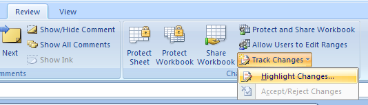 Turn On Track Changes