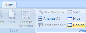 Unhide a Workbook