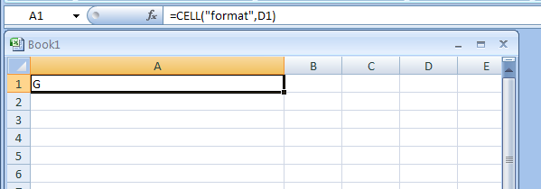 Input the formula: =CELL