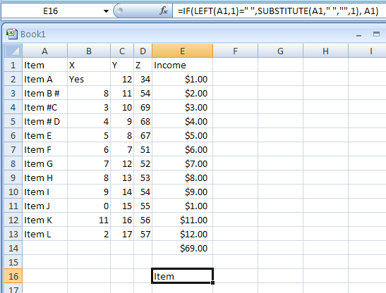 Input the formula: =IF(LEFT