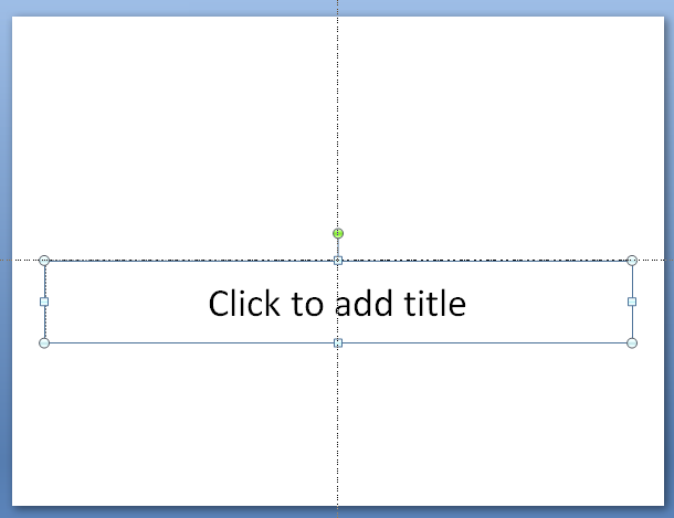 Drag the object's center or edge near the guide.