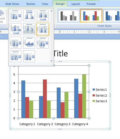 open office layout design. Apply a Chart Layout