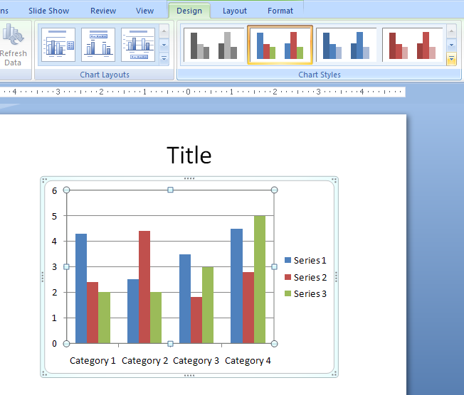 Change The Selected Chart Style To Style 43