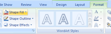 Click the Shape Fill, Shape Outline, or Shape Effects button, and then click an option.