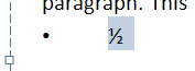 PowerPoint recognizes this as a fraction and changes it.