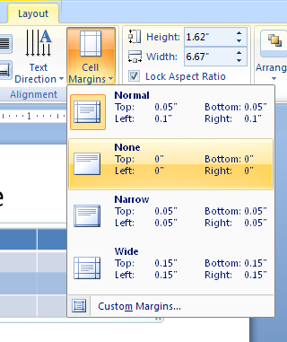 Change Cells Margins And Table Sizes Table Chart Table Microsoft Office Powerpoint 2007 Tutorial