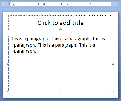 To change the indent for the first line of a paragraph, drag the first-line indent marker.