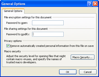 Select the contents in the Password To Modify box or the Password To Open box.