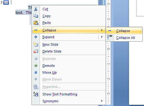 Collapse and Expand Slides in the Outline Pane