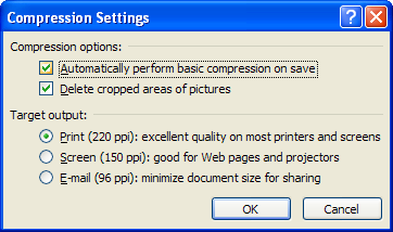 Select Automatically perform basic compression on save.