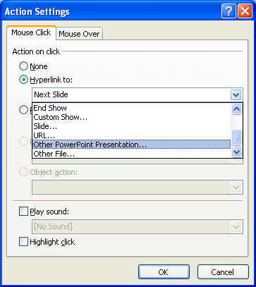 Create A Hyperlink To Another Presentation Hyperlink Slides