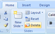 Delete a slide