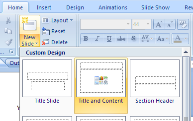 Insert a Clip Art Image Using a Slide Layout