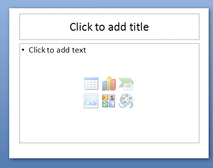 In the content placeholder, click the Insert Clip Art icon.