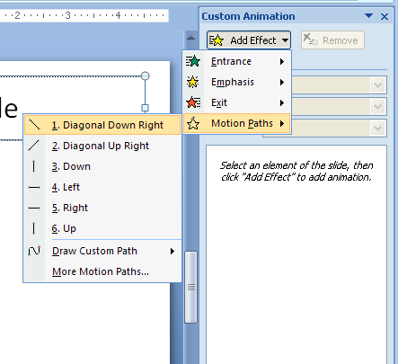 Motion Path Effects : Motion Path « Slides « Microsoft Office PowerPoint  2007 Tutorial