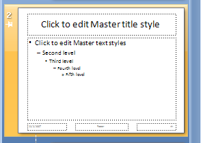 Click the master. A push pin appears under the slide master number to indicate the master is currently preserved.