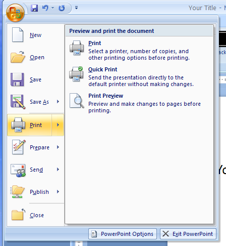 Print a Single Slide or a Range of Slides