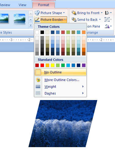 Remove a border : Picture « WordArt Clip Art Shape « Microsoft Office PowerPoint 2007 Tutorial