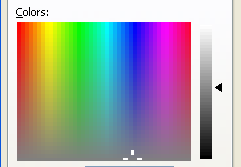 Drag across the palette. Drag the black arrow to adjust the amount of black and white.