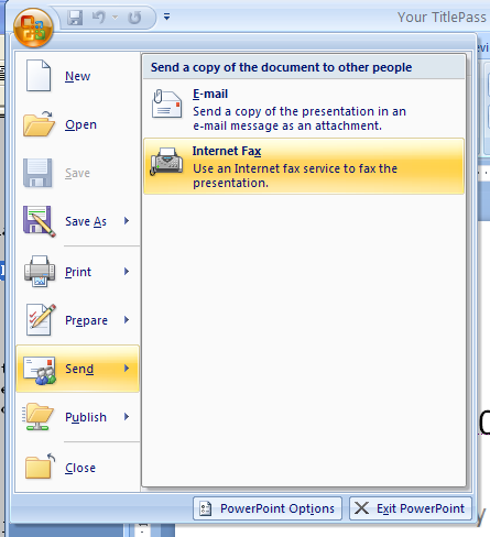 Send a Presentation by Internet Fax