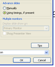Select the Manually or Using timings.