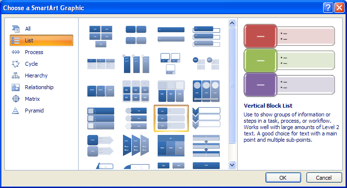 smartart powerpoint 2007