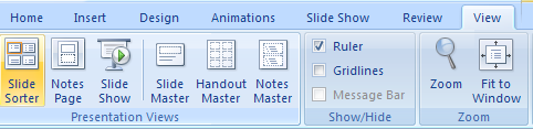 View a slide's animation in Slide Sorter view