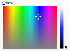 Or drag across the palette until the pointer is over the color you want.