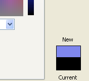 The new color appears above the current color.