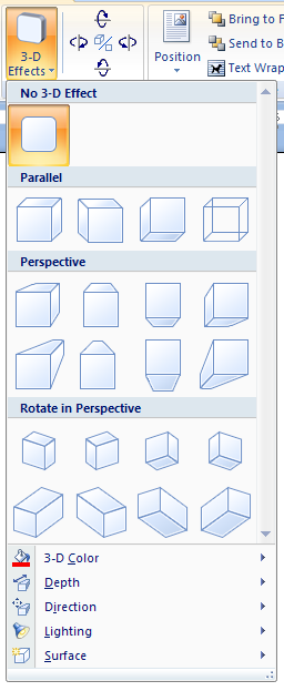 Then click the 3-D Effects