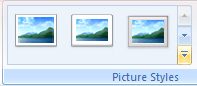 Then click the More list arrow in the Picture Styles group.