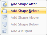 Then select the position where you want to insert a shape.