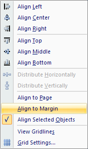 Or Click Align to Margin.