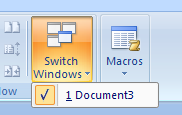 Click Switch Windows, and then click the document name you want.