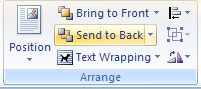 Click the Send to Back button arrow