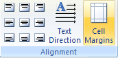 Click the Cell Margins button.