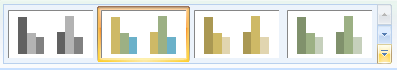 Or click the More list arrow in the Chart Styles group, and then click the chart style you want.