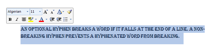 Click the Increase Font Size button or Decrease Font Size button.