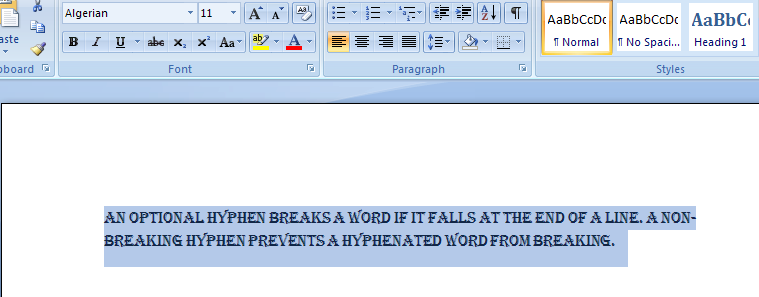 Change Font With Mini Toolbar Font Style Formatting Microsoft Office Word 2007 Tutorial