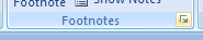 Click the Footnote & Endnote Dialog Box Launcher.