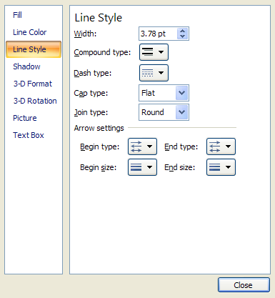 Then click Line Style
