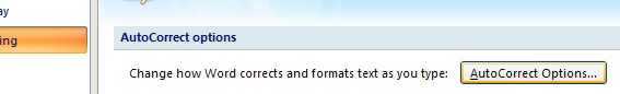 Then click AutoCorrect Options.