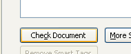 To check the document for new smart tags, click Check Document.
