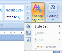 Click the Change Styles button.