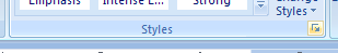 Click the Styles Dialog Box Launcher.