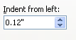 Then specify an indent from the left