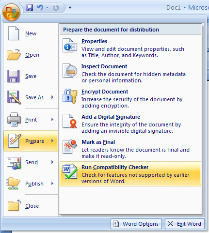 Then click Run Compatibility Checker.