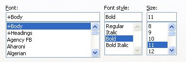 List Box: choose one from the list, or you can click an item while holding the control key to select more than one item.