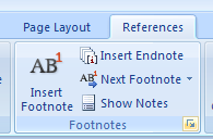 Click the Footnote & Endnote Dialog Box Launcher