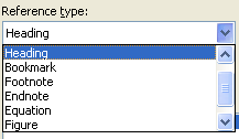 Click the Reference type list arrow
